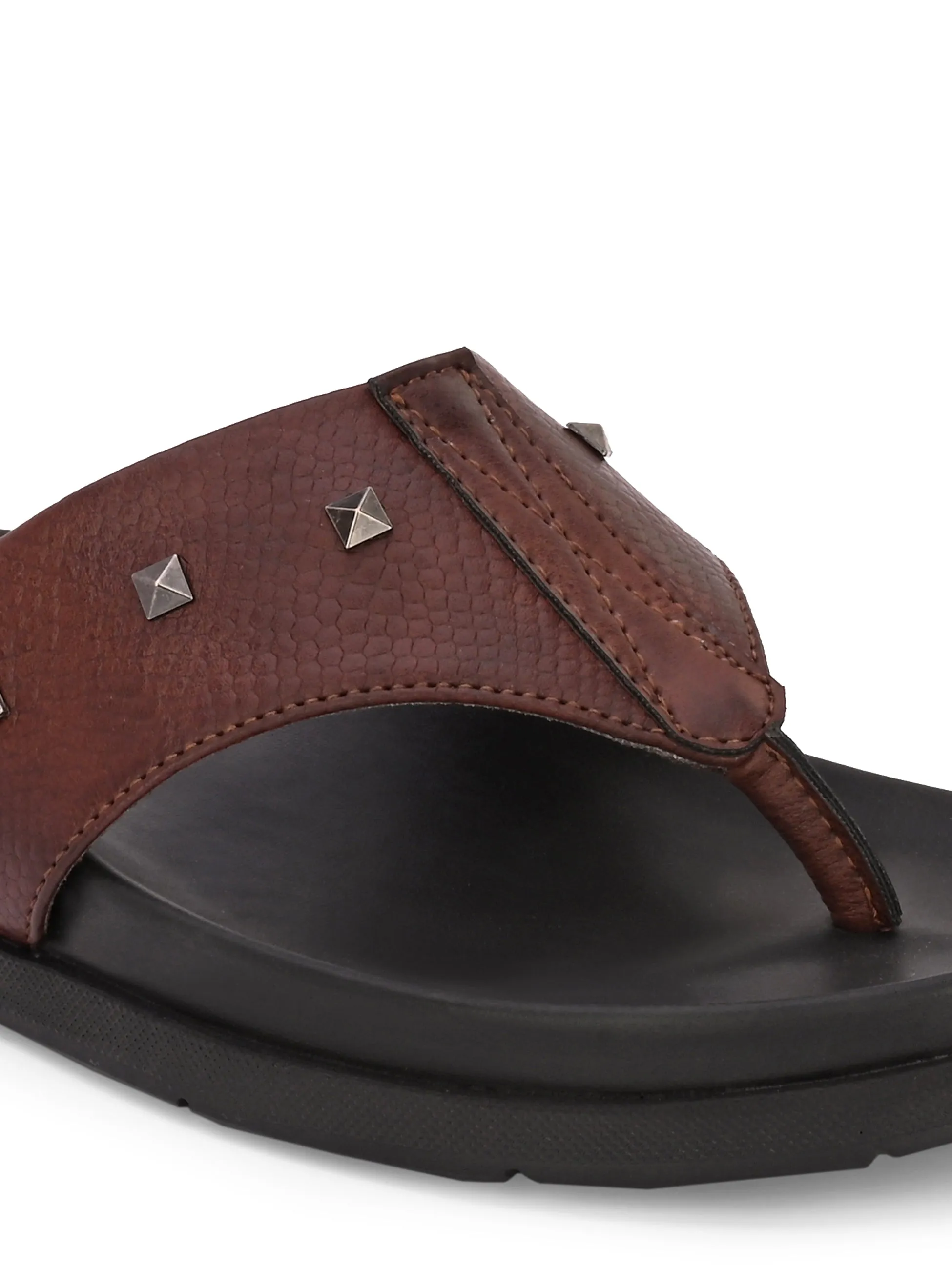 Cornell Brown Thong Slippers