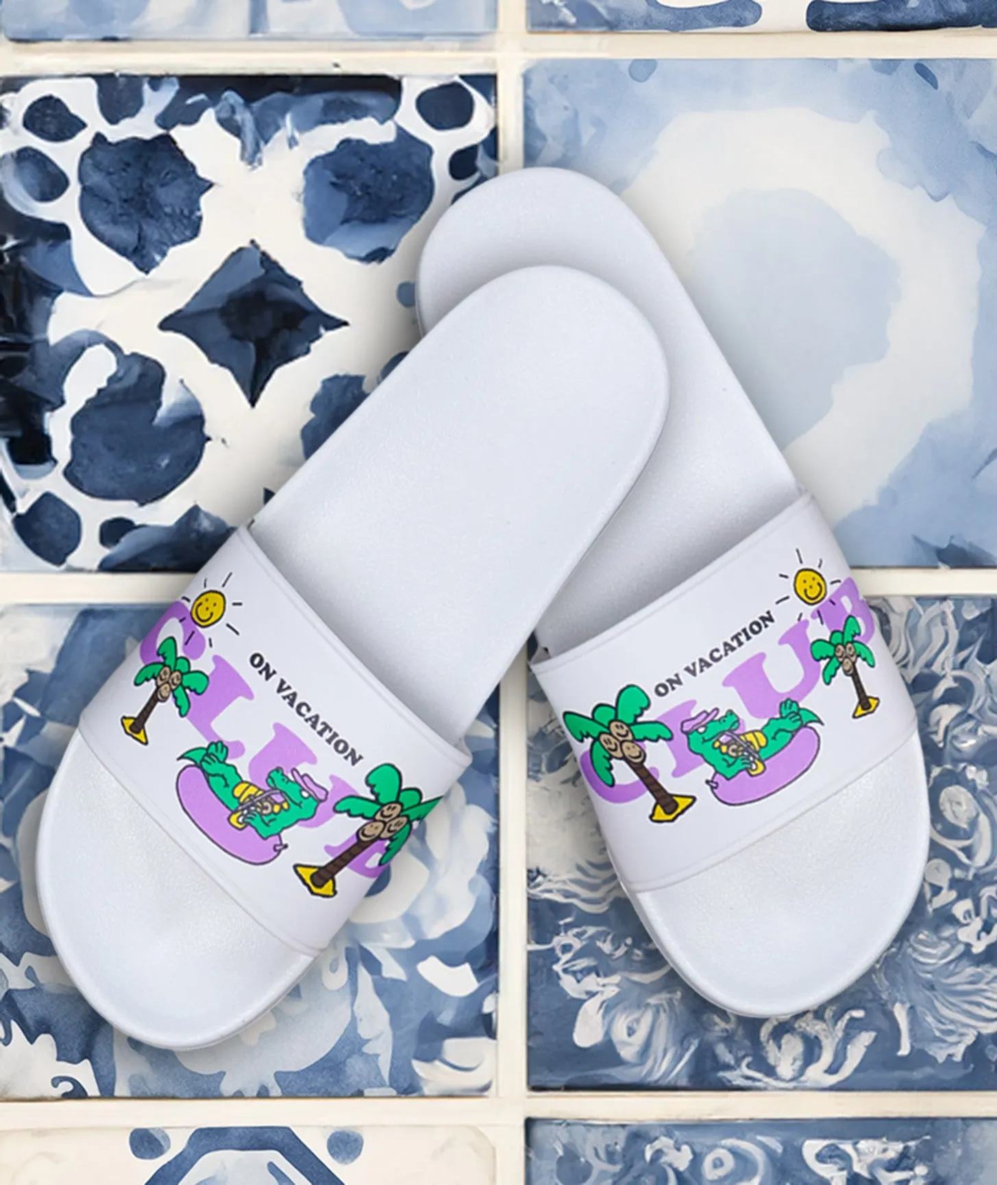 Crocodile Slippers - White