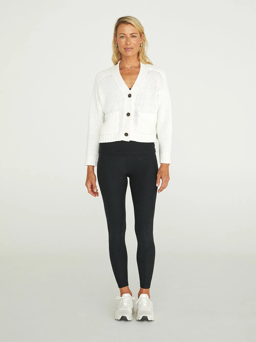 Cropped Cardigan - Salt White