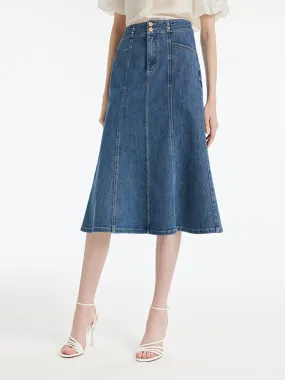 Denim High-Waisted Mermaid Women Skirt