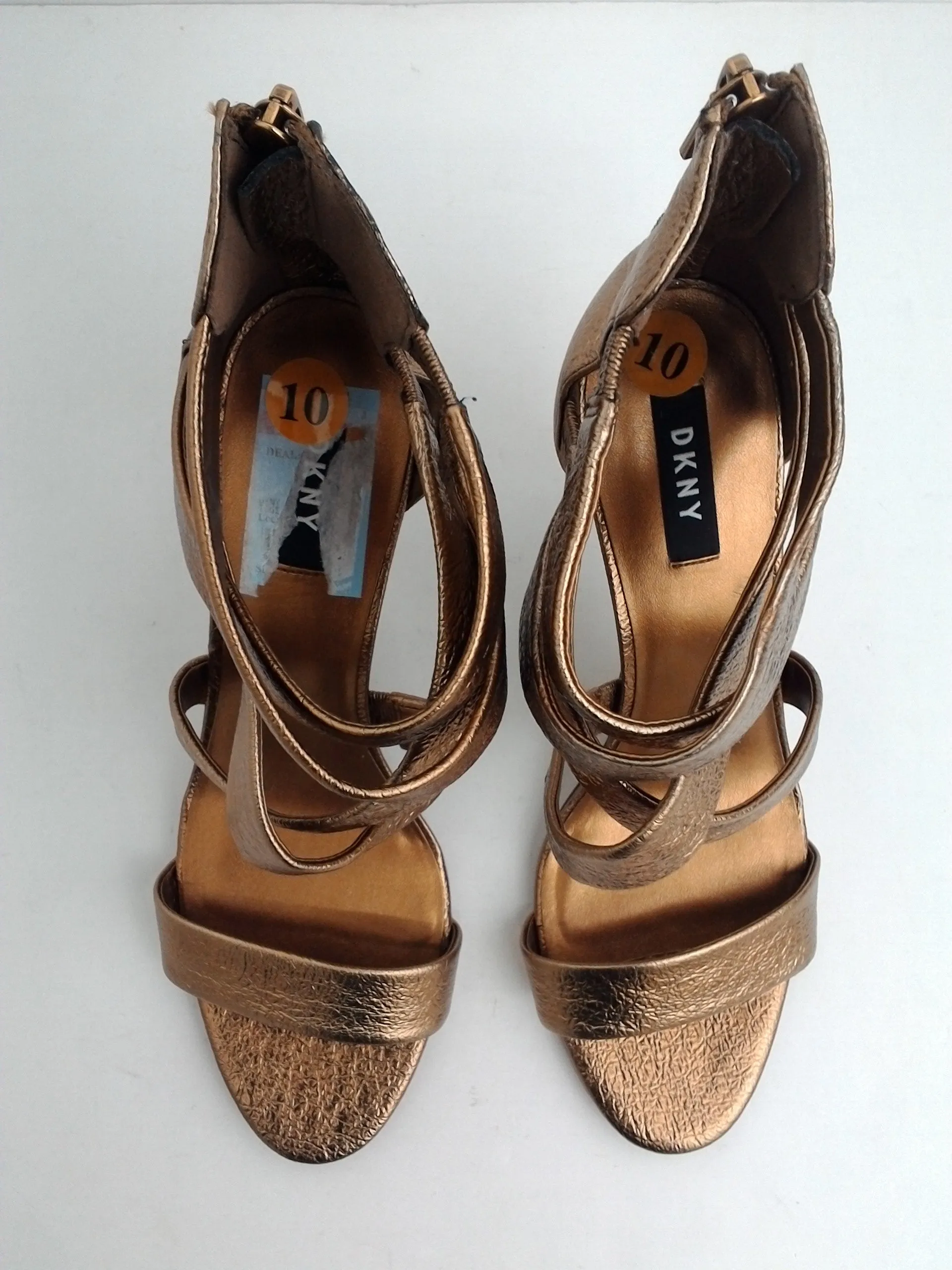 DKNY Women's  Dress Heel Bronze Sandals Size 10 M