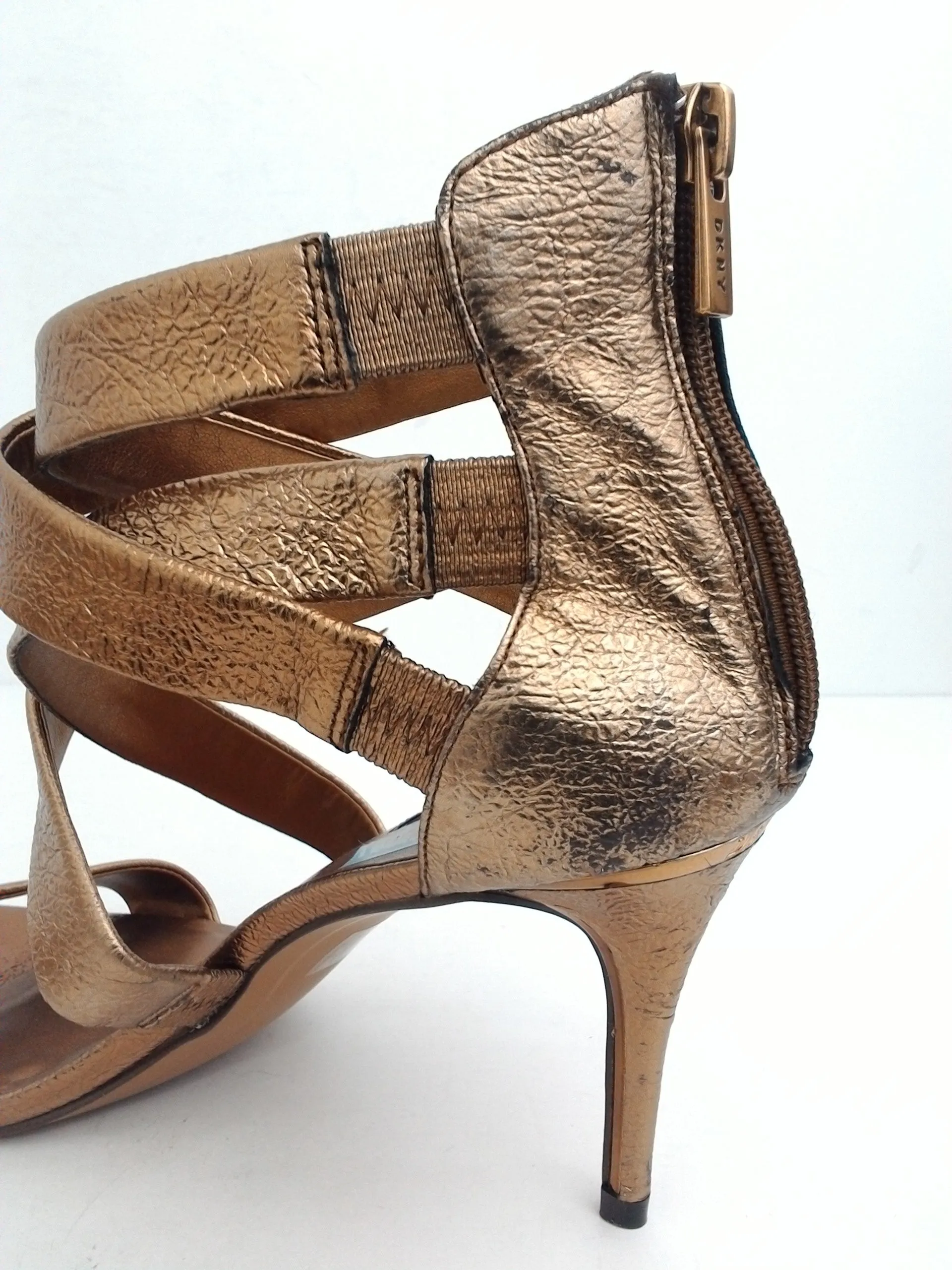 DKNY Women's  Dress Heel Bronze Sandals Size 10 M