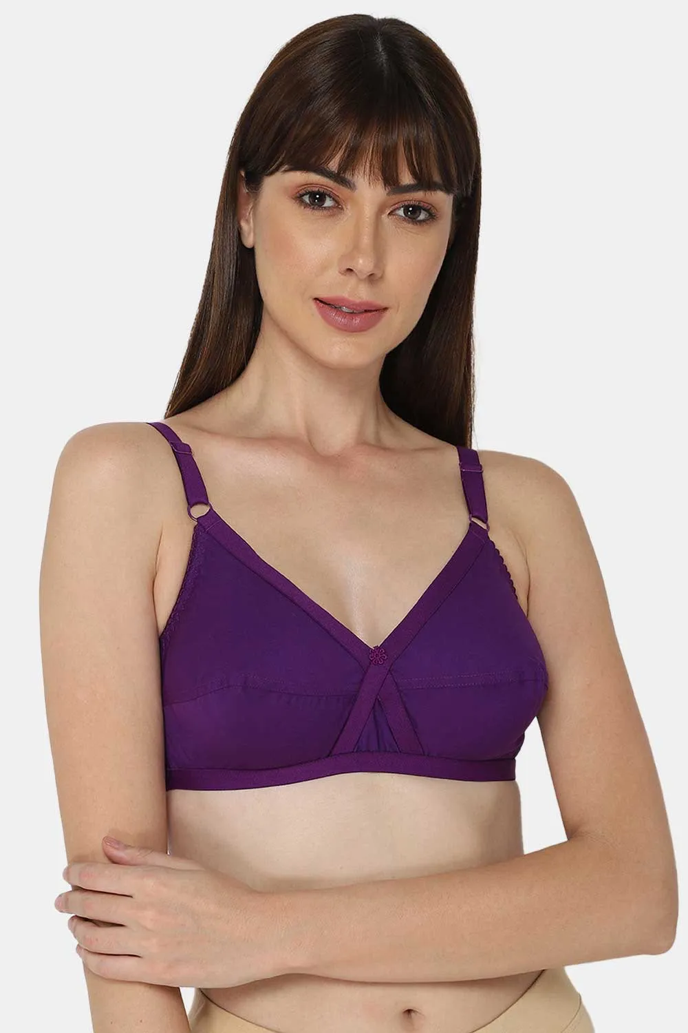 Full Coverage Non-Padded Heritage Collection Everyday Saree Bra - Cross - Dark Shades