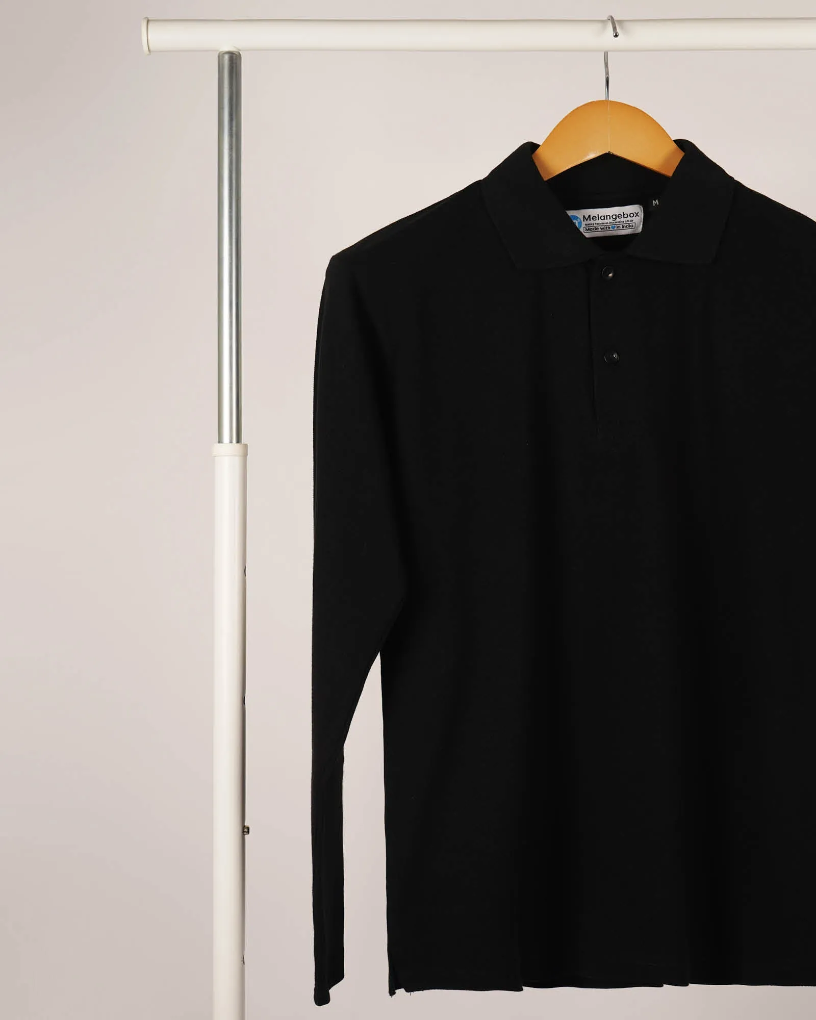 Full Sleeves Polo: Black