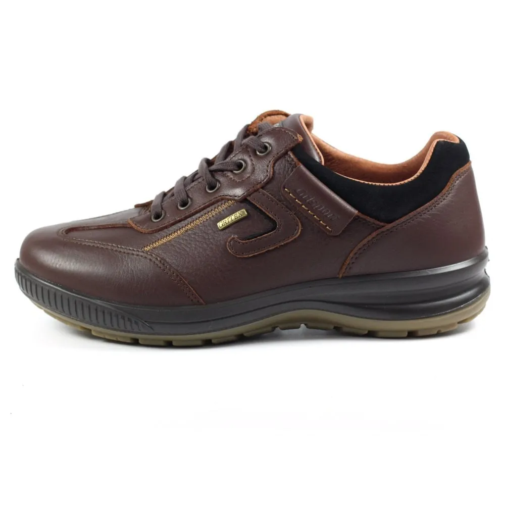 Grisport Arran Brown Shoes Leather Walking Shoe Water Resistant Comfort