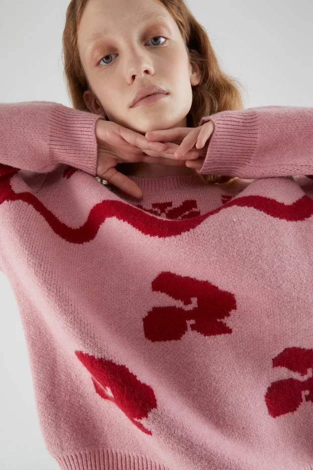 Jacquard Sweater - Pink