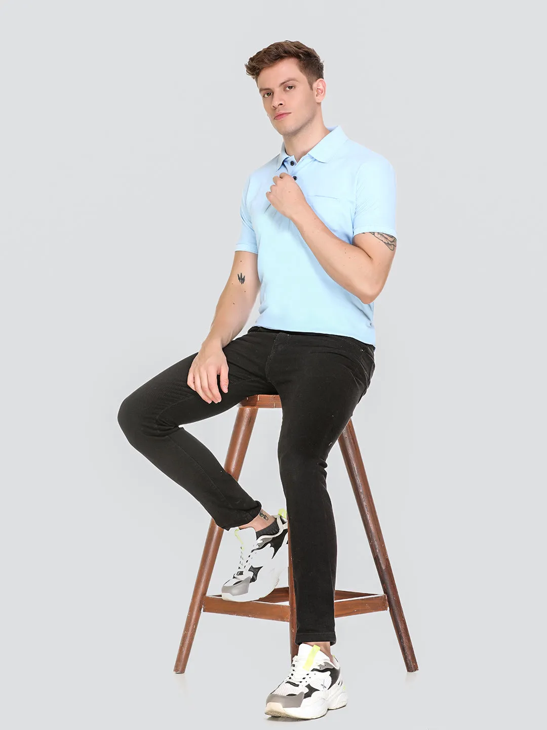 Jinxer Polo Neck Men T-Shirt