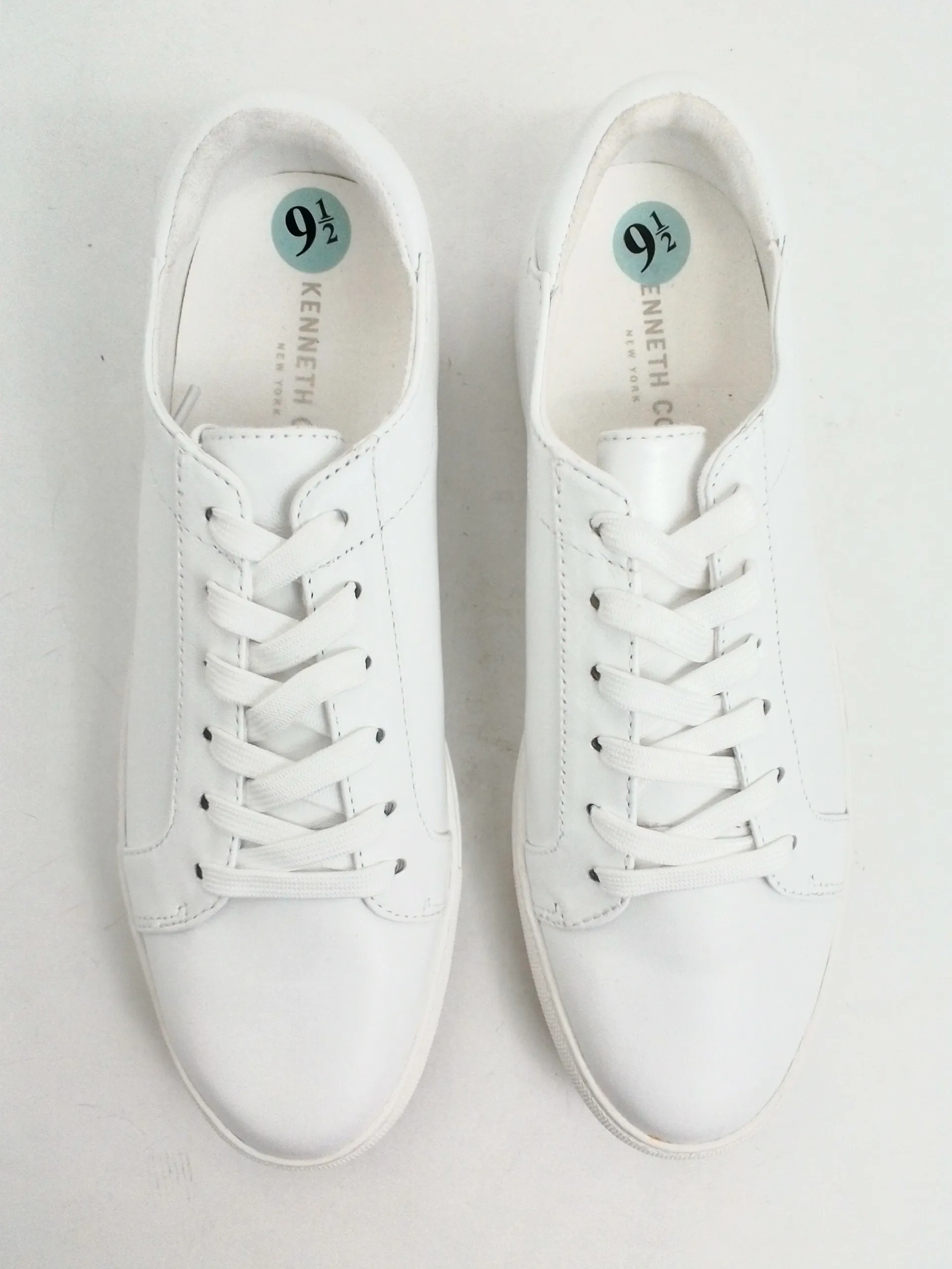 Kenneth Cole Women's White Leather Sneakers Size 9.5