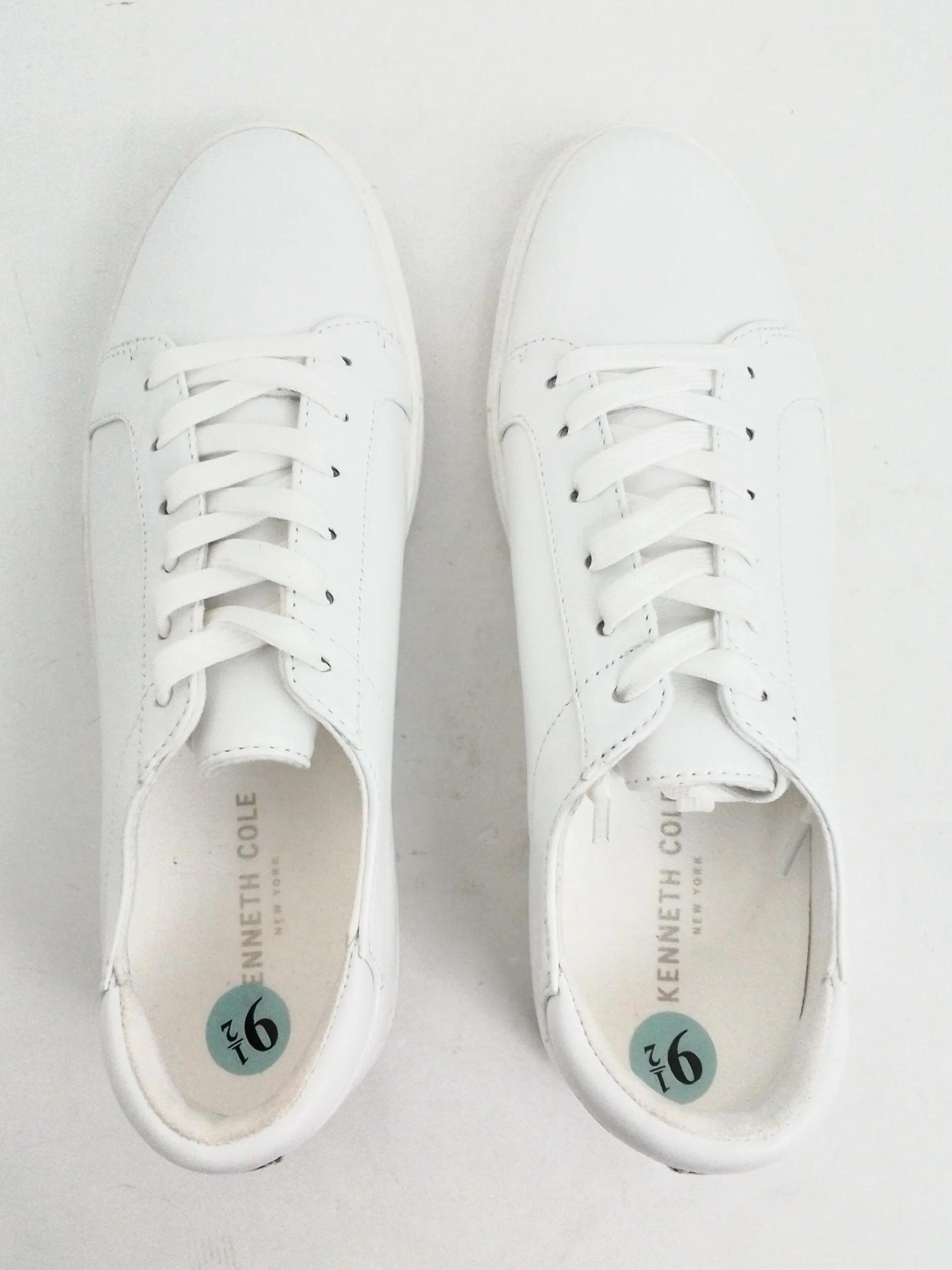 Kenneth Cole Women's White Leather Sneakers Size 9.5