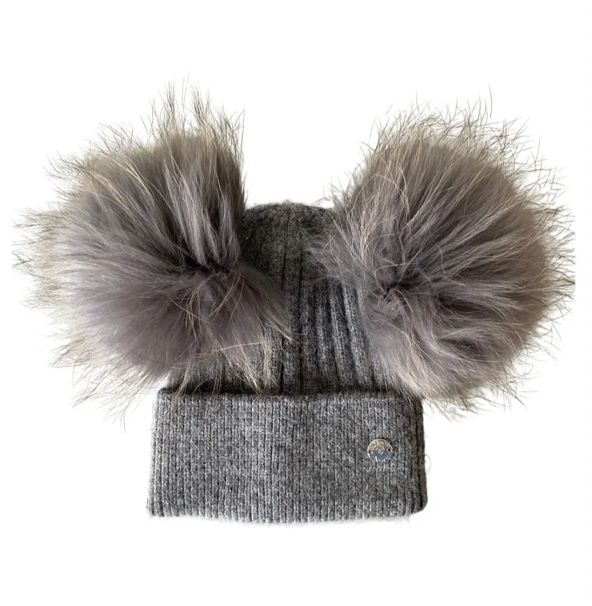 Kids Classic Double Hat Dark Grey