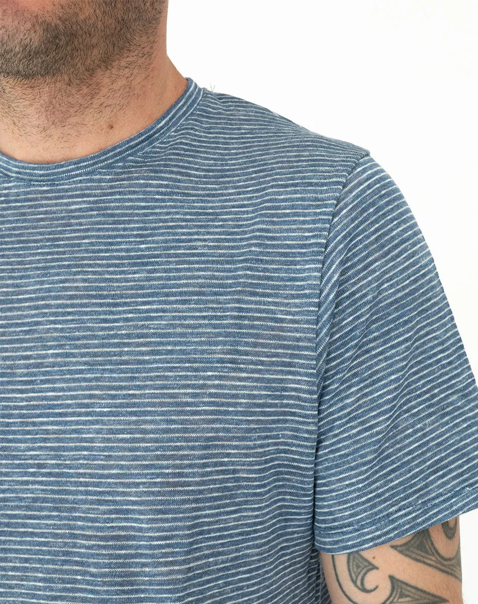 Linen Tshirt blue - Men