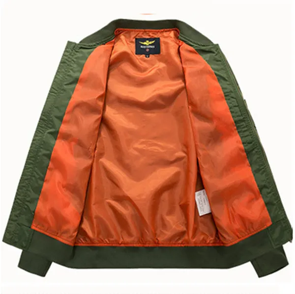 Max To 8XL Leisure Embroidery Baseball Collar Thin Jacket