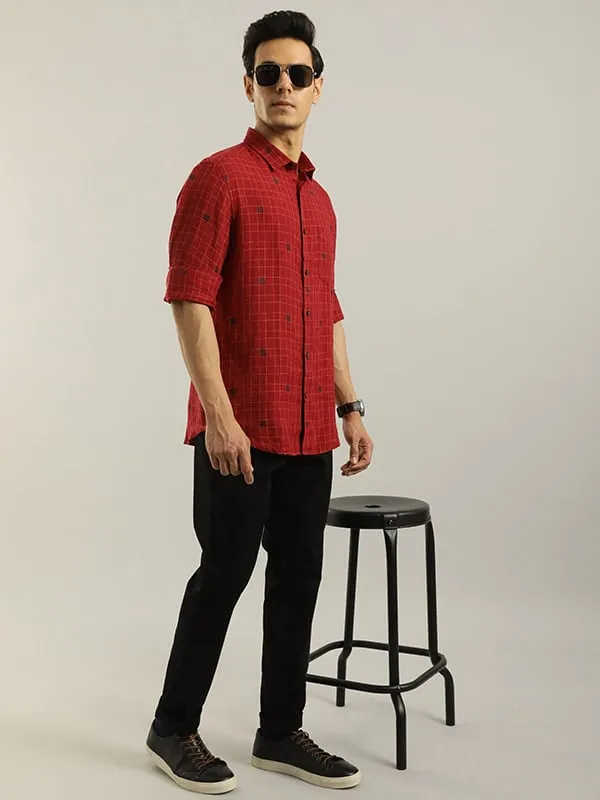 Men Checked Full Sleeve Cotton Shirt