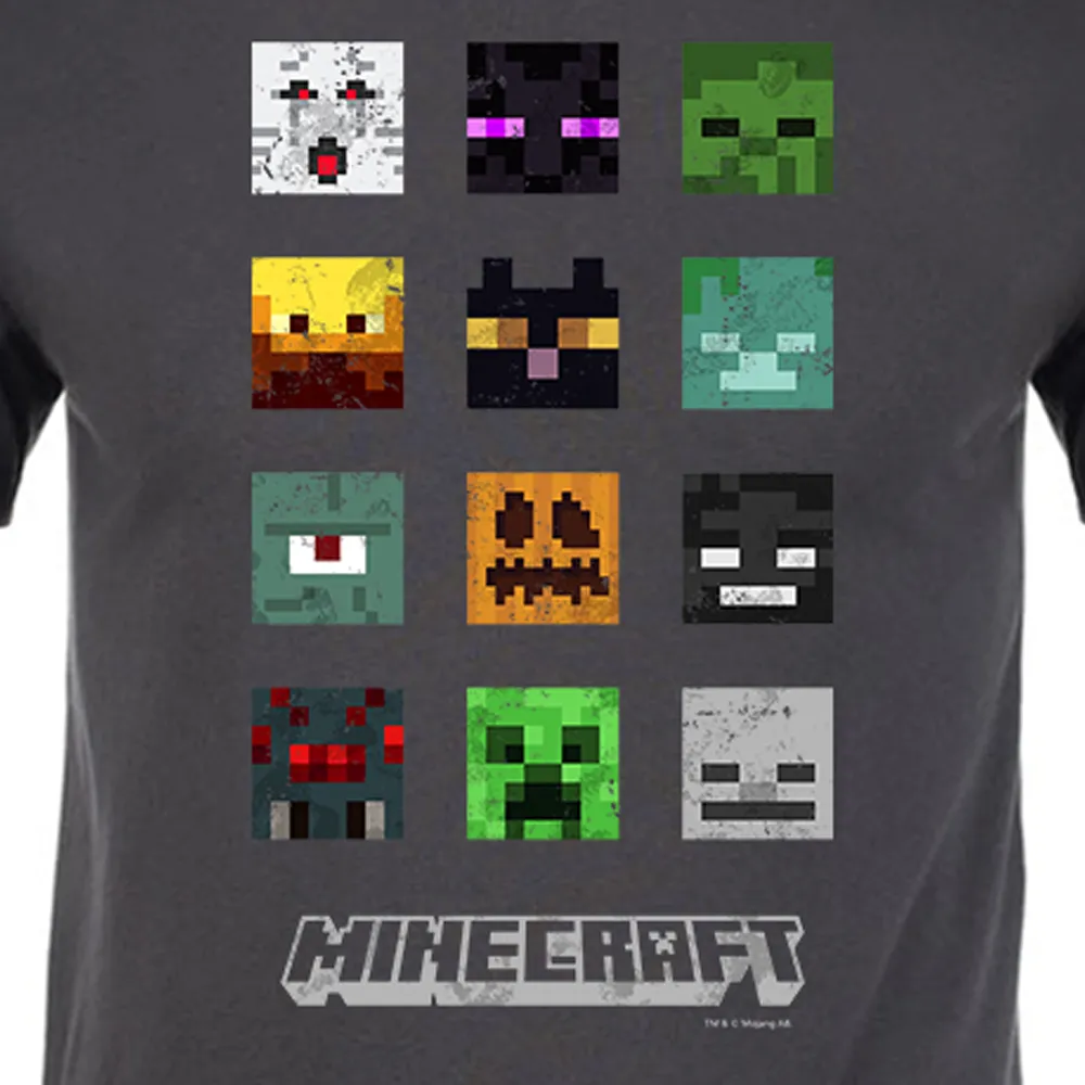 Minecraft Gangs All Here Halloween Edition Adult Short Sleeve T-Shirt