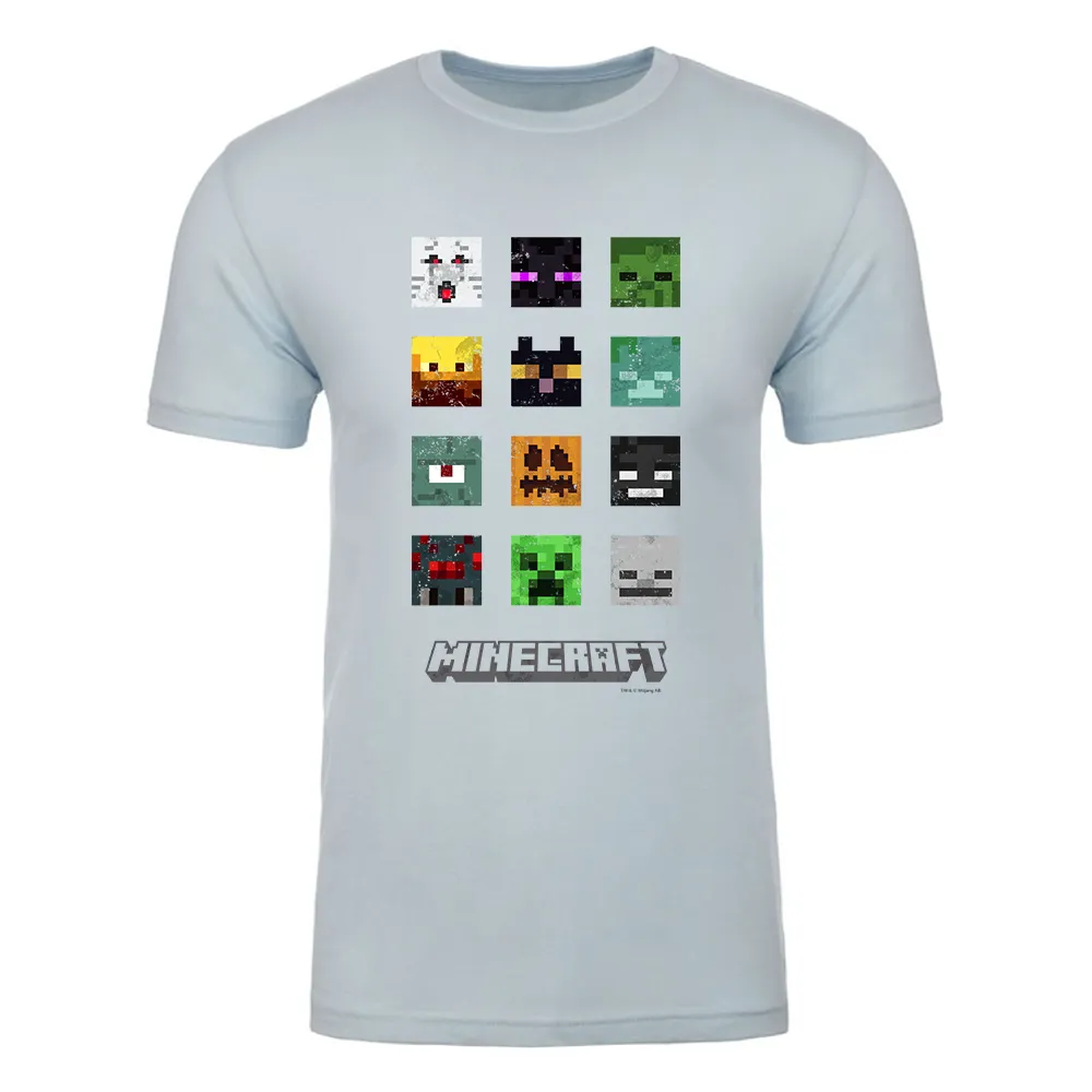 Minecraft Gangs All Here Halloween Edition Adult Short Sleeve T-Shirt