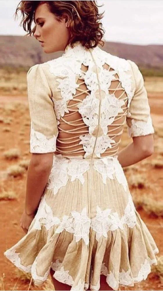 'Mischief Rosette' Laced Dress