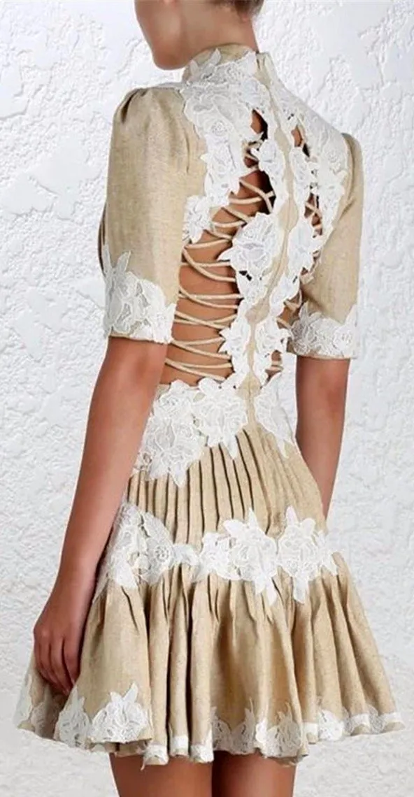 'Mischief Rosette' Laced Dress