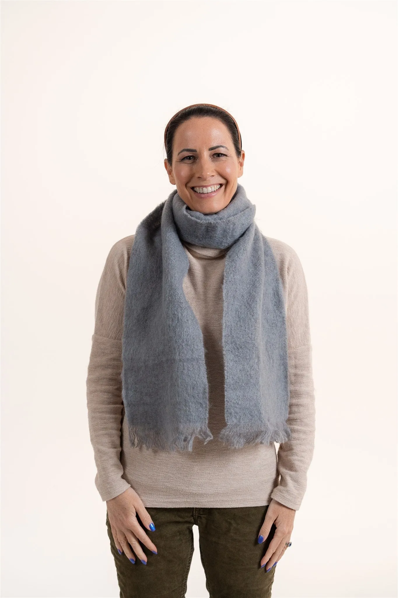 Mohair Scarf - Platinum