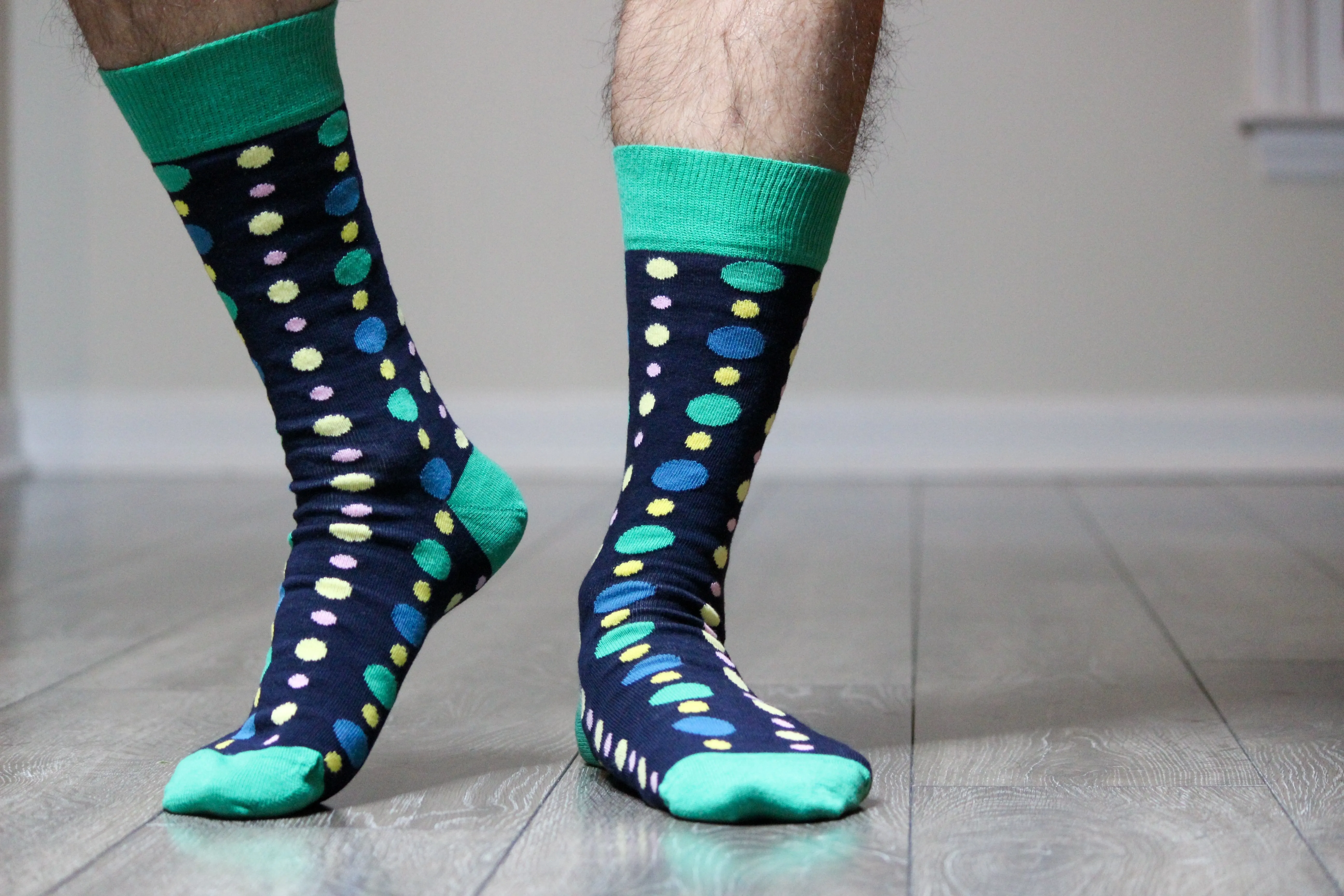 Polka Dot Pattern Colorful Crew Cotton Socks