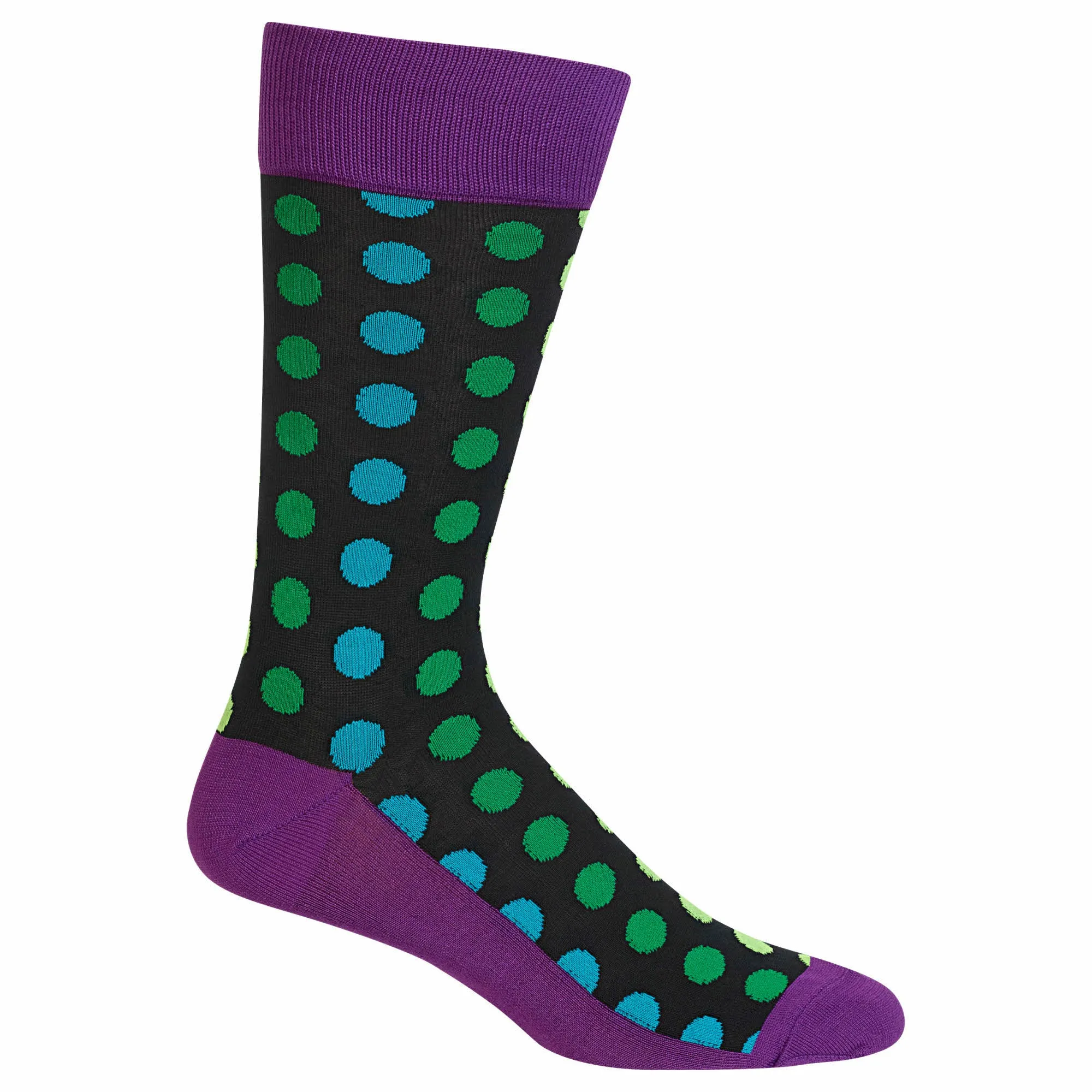 "Ombre Dots Slack" Crew Socks by Hot Sox - Large