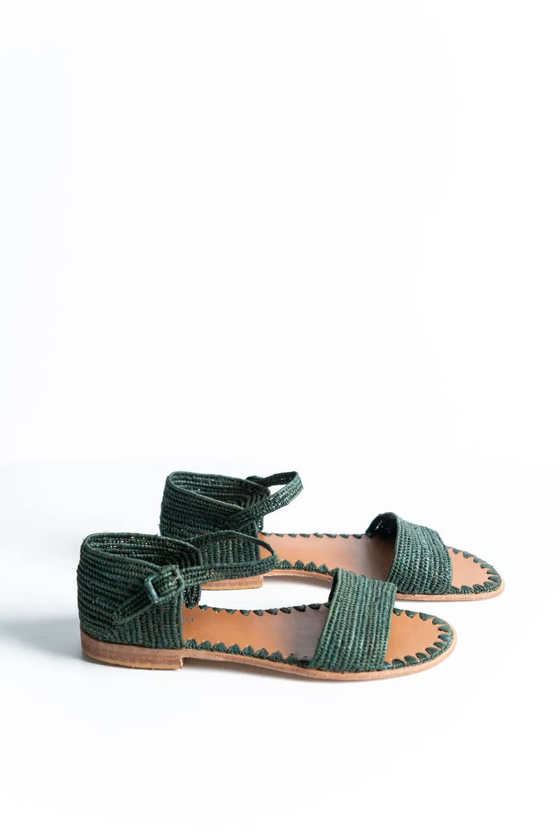 Raffia Sandal (Forest)