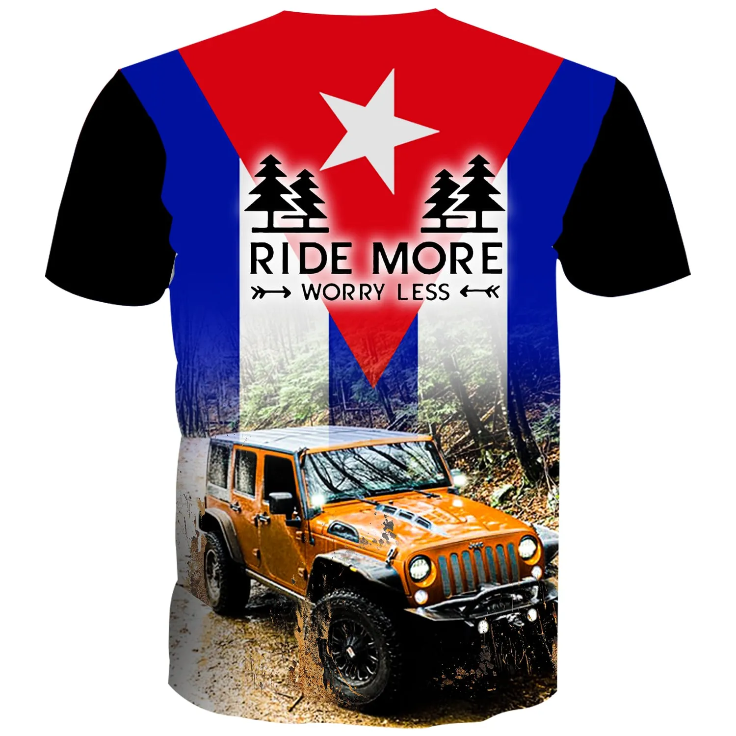 Ride more worry less - Cuban Flag