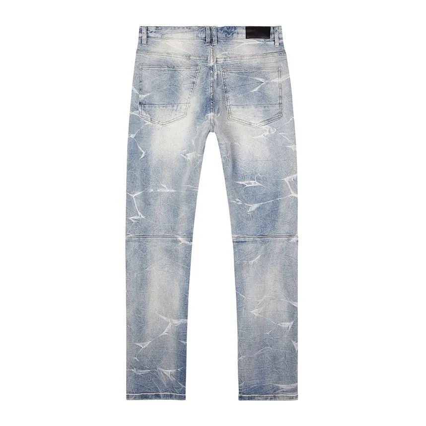 Rip & Repaired Lightning Washed Denim Jeans