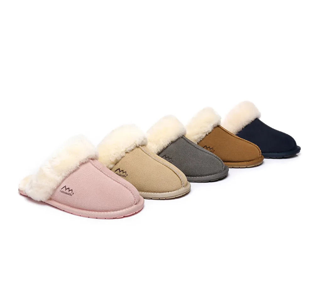 Slippers,Australia Premium Sheepskin,Unisex Rosa Scuff