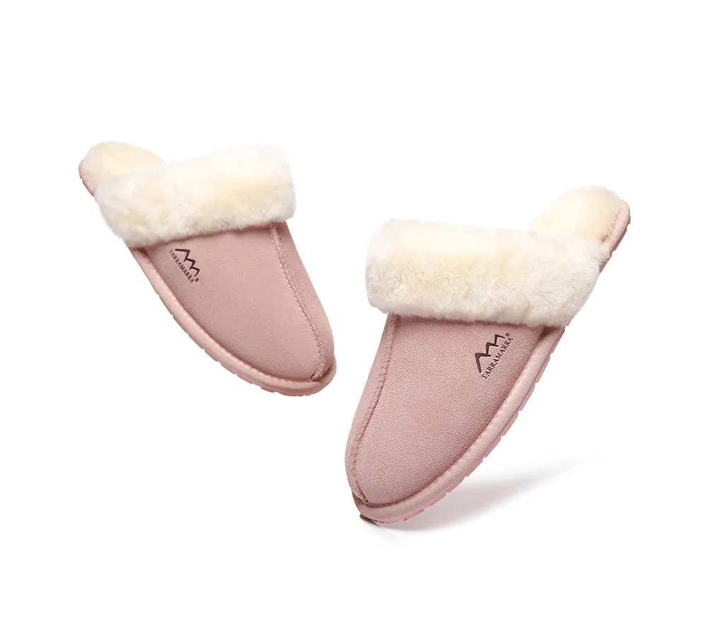 Slippers,Australia Premium Sheepskin,Unisex Rosa Scuff