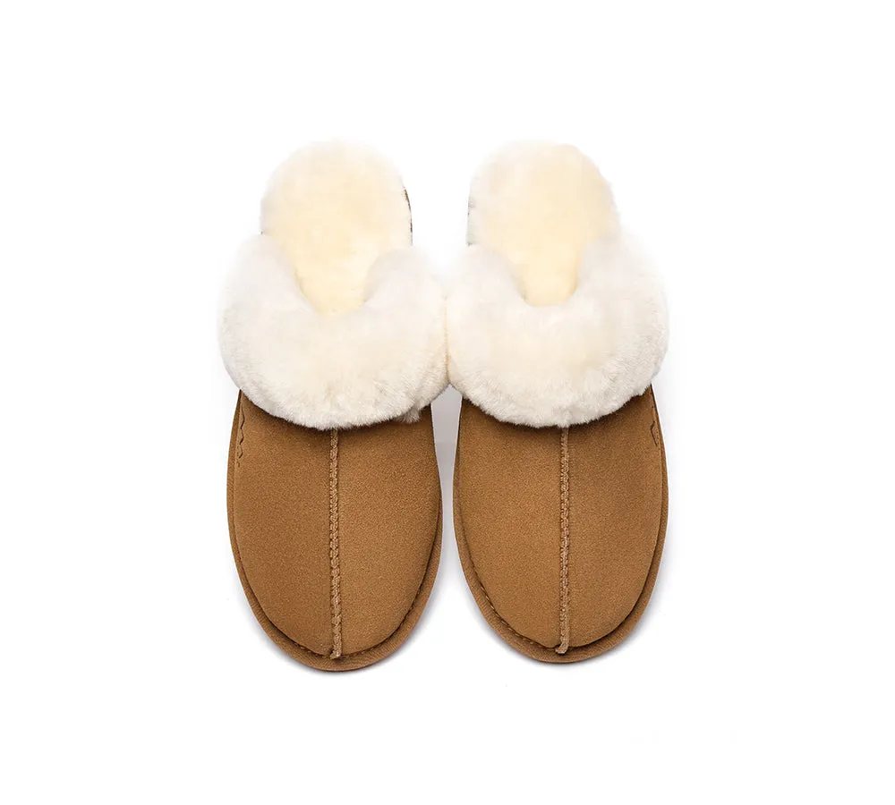 Slippers,Australia Premium Sheepskin,Unisex Rosa Scuff