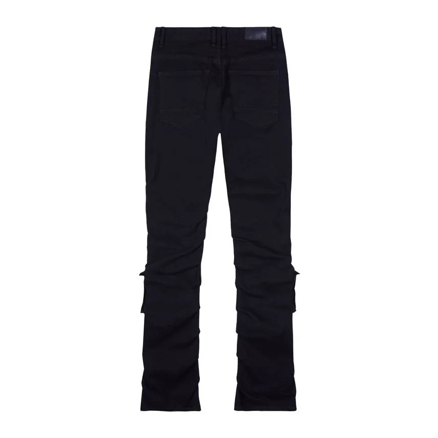 Stacked Utility Twill Pants - Jet Black