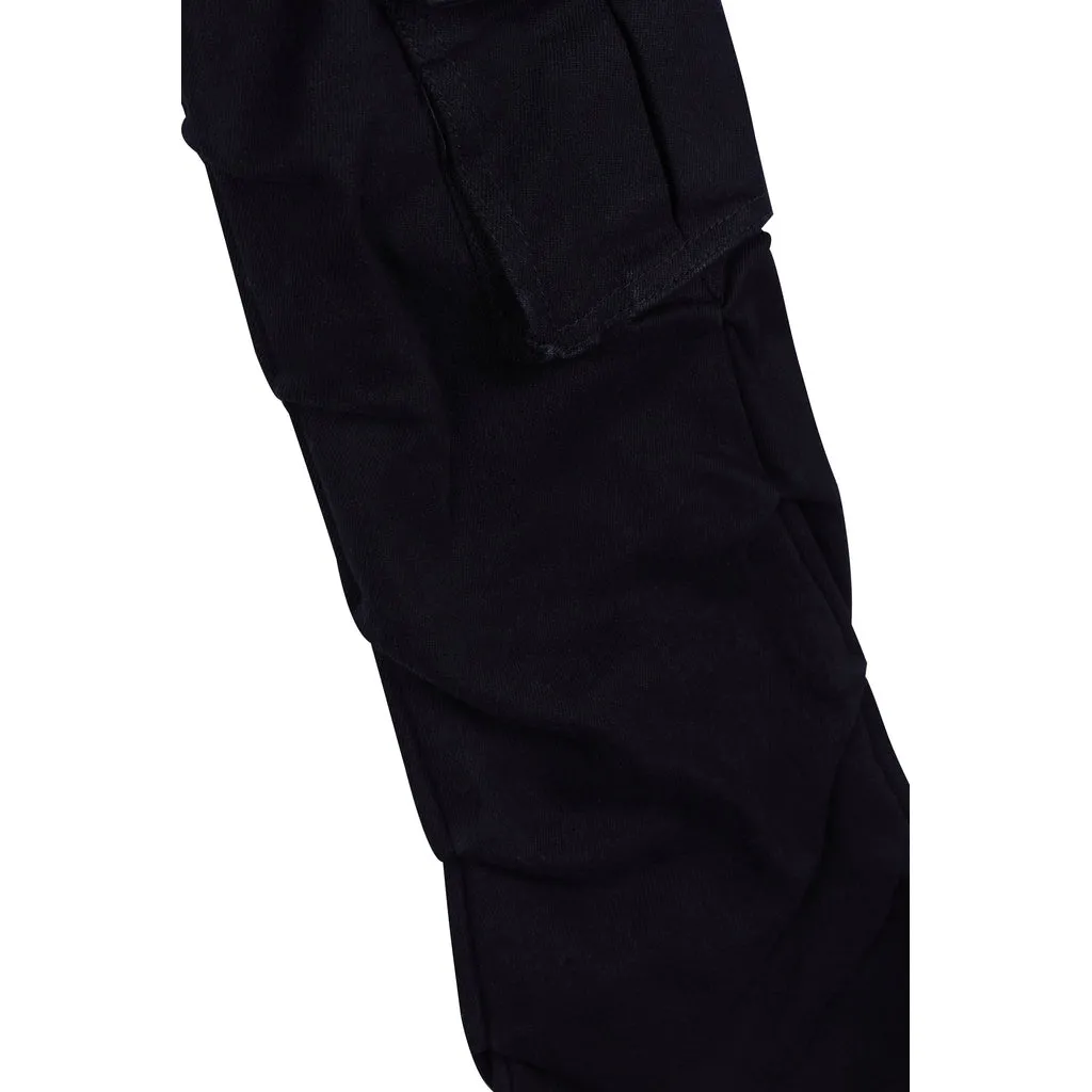 Stacked Utility Twill Pants - Jet Black