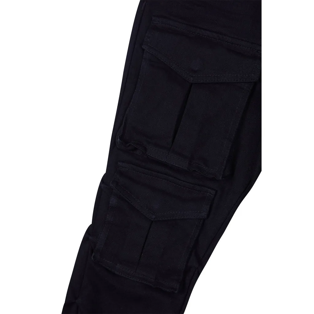 Stacked Utility Twill Pants - Jet Black