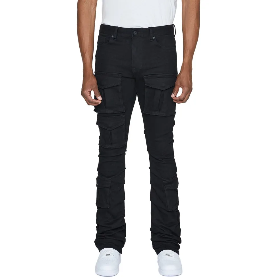 Stacked Utility Twill Pants - Jet Black