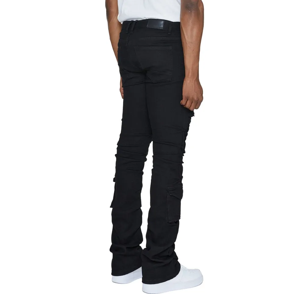 Stacked Utility Twill Pants - Jet Black