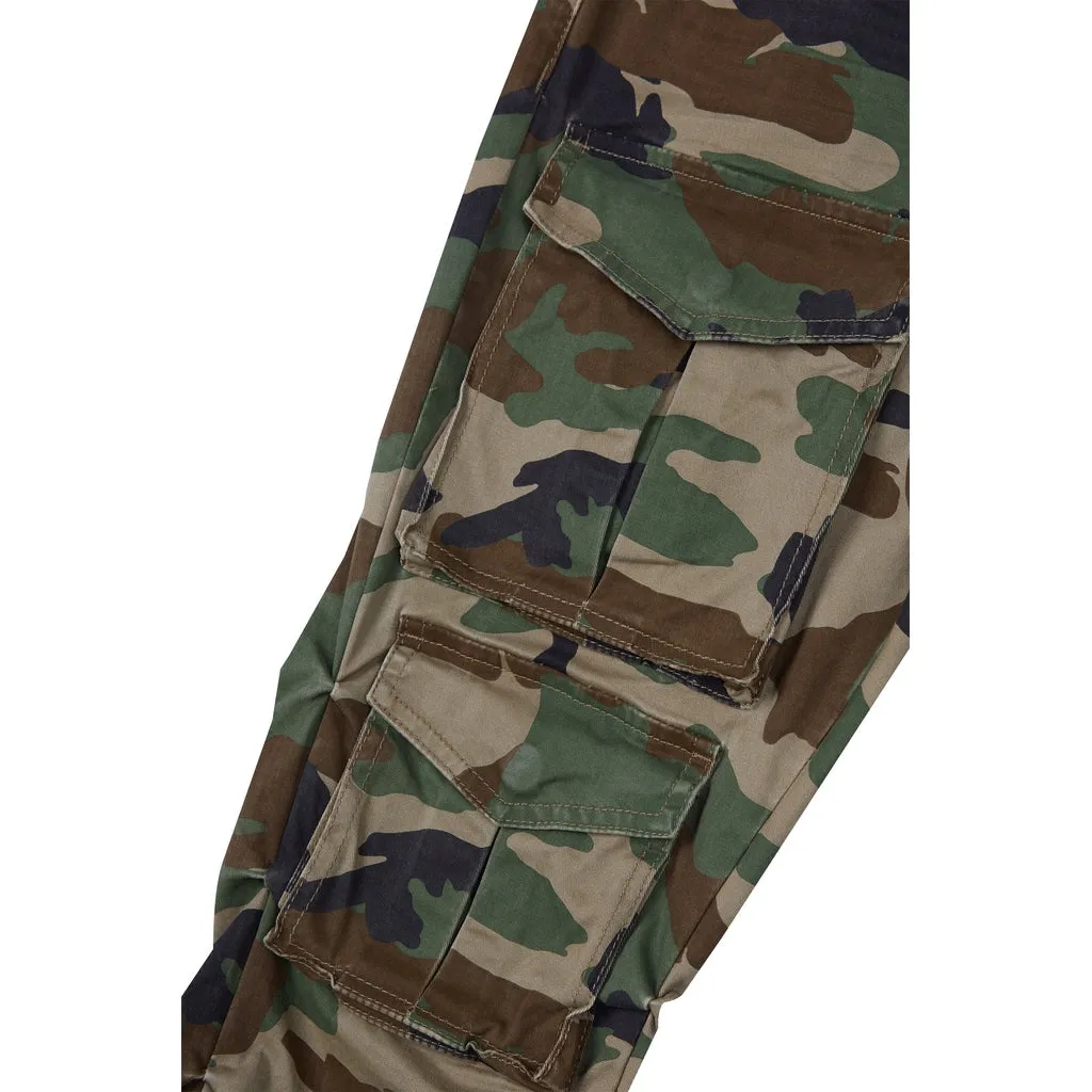 Stacked Utility Twill Pants - Wood Camo