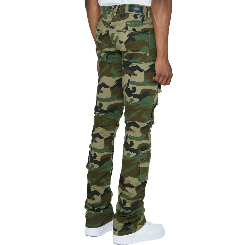 Stacked Utility Twill Pants - Wood Camo