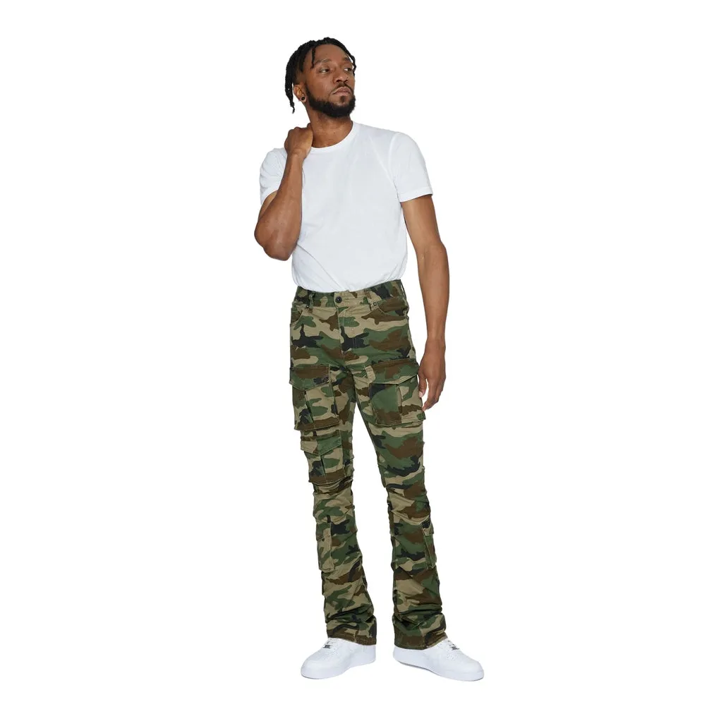 Stacked Utility Twill Pants - Wood Camo