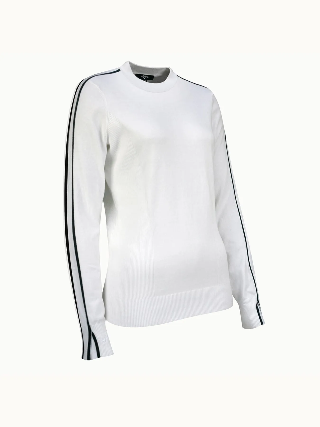 Striped Women's Sweater In Bright White