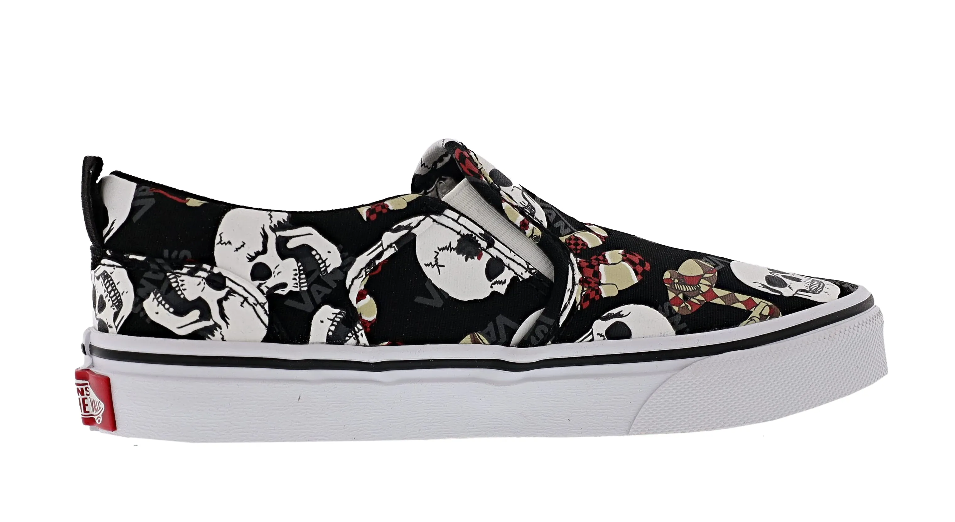 Vans Kid's Asher Graphic Print Slip On Sneakers