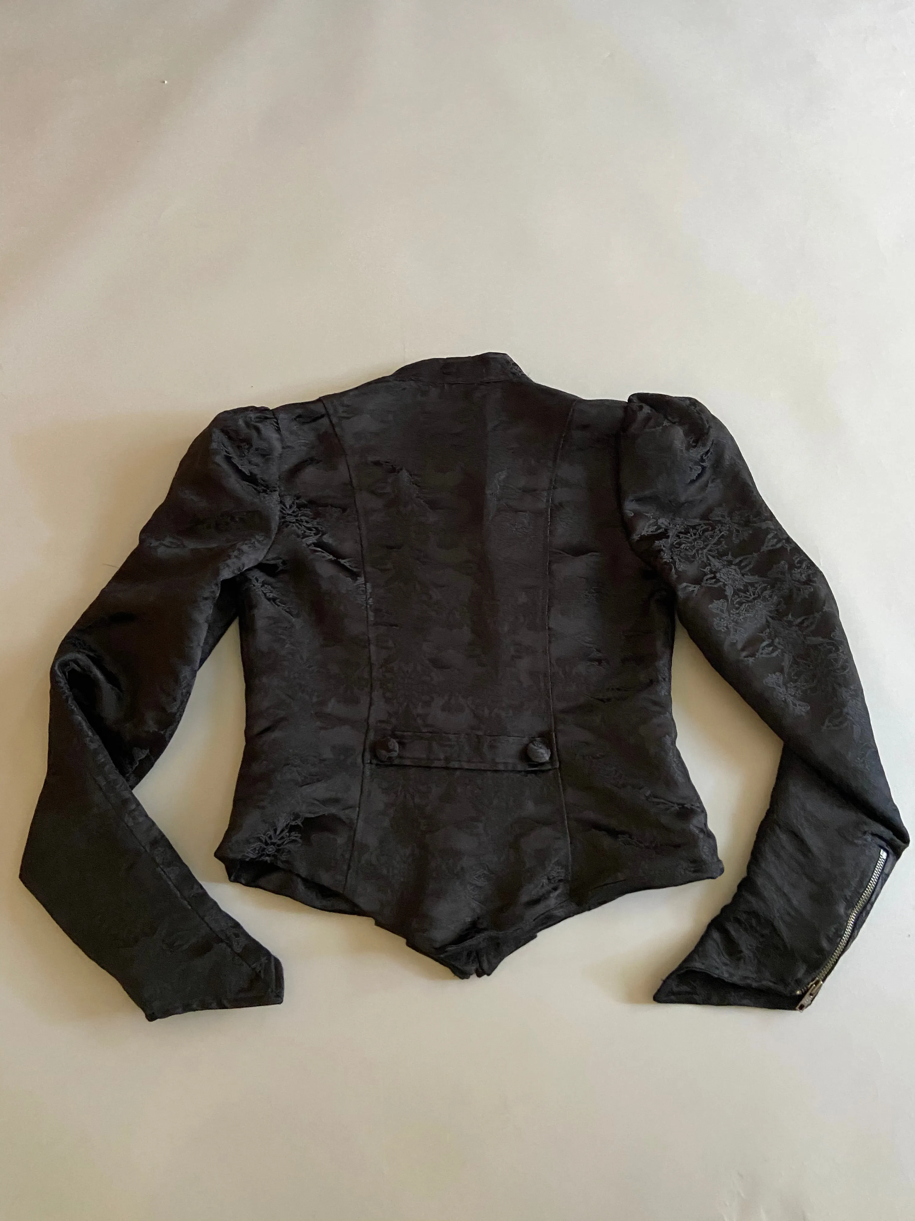 Vintage Lip Service Black Brocade Victorian Jacket