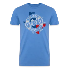 Vintage Texan Legacy: Organic Tri-blend Tee with Lone Star State Established 1845