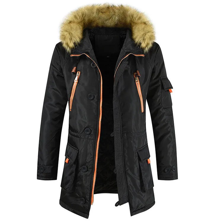 Winter Hot Style Thicken Casual Hooded Men Coat