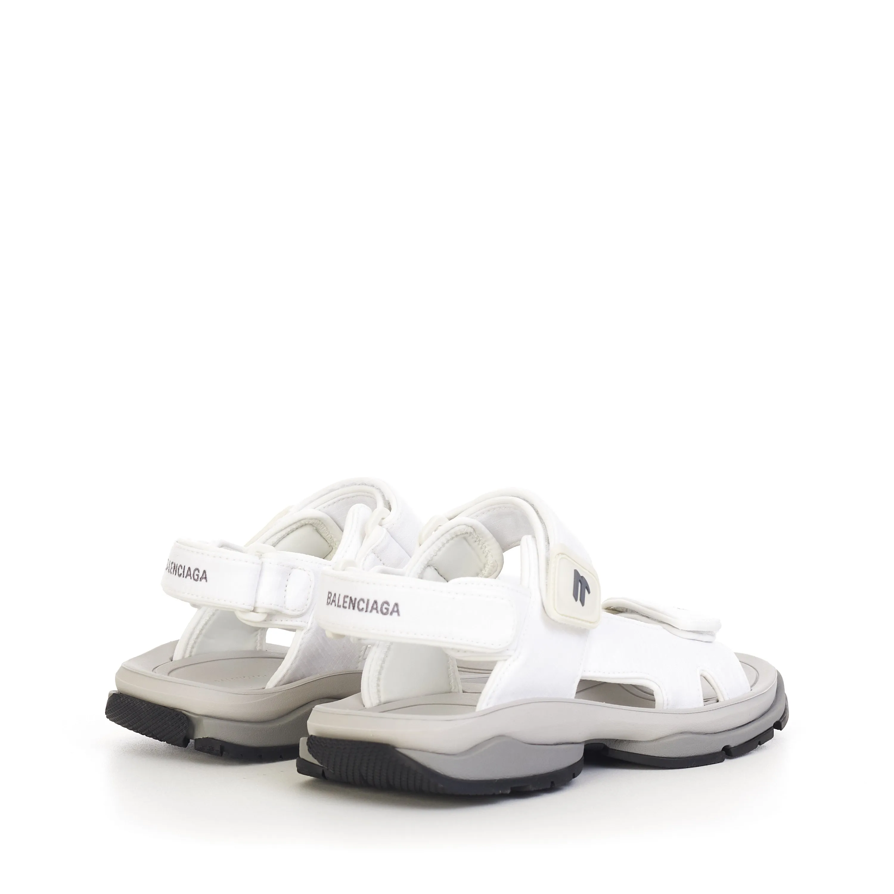 Women's Tourist Sandal In White, Grey & Black