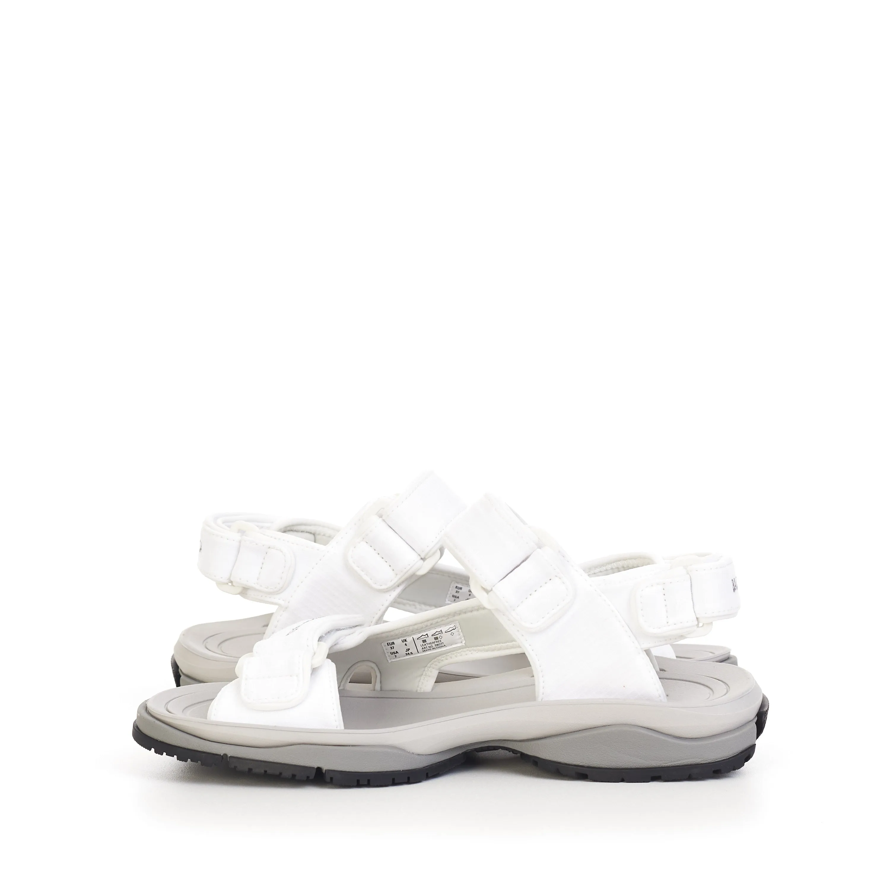 Women's Tourist Sandal In White, Grey & Black