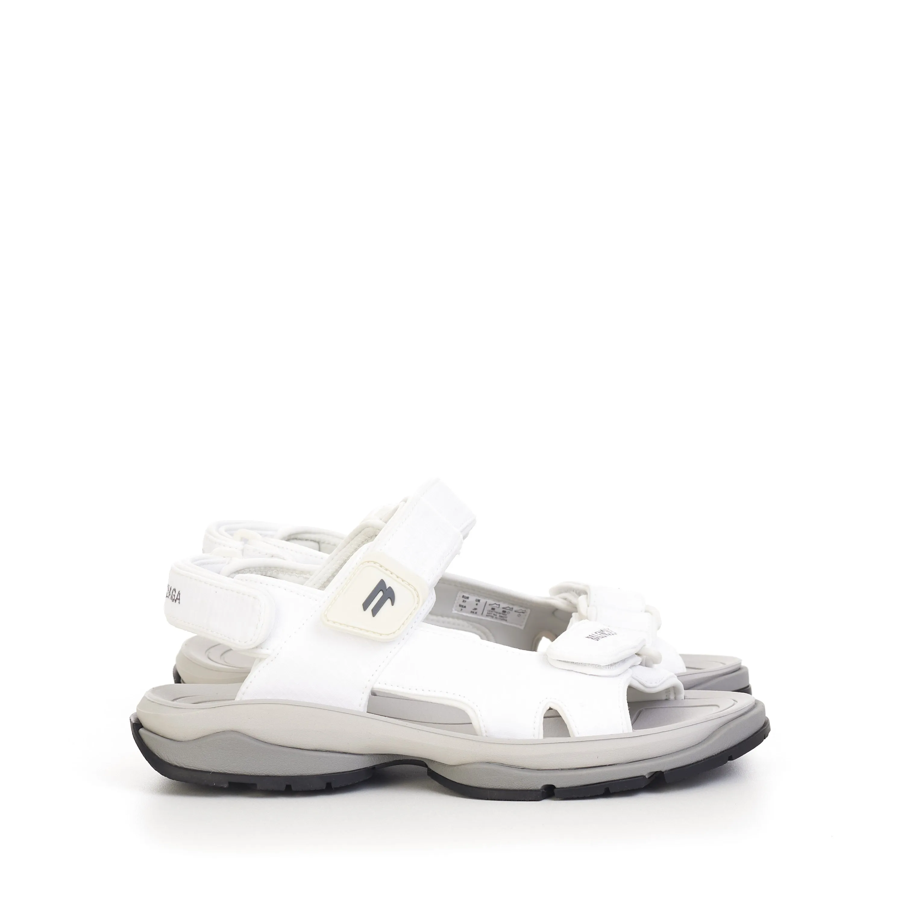 Women's Tourist Sandal In White, Grey & Black