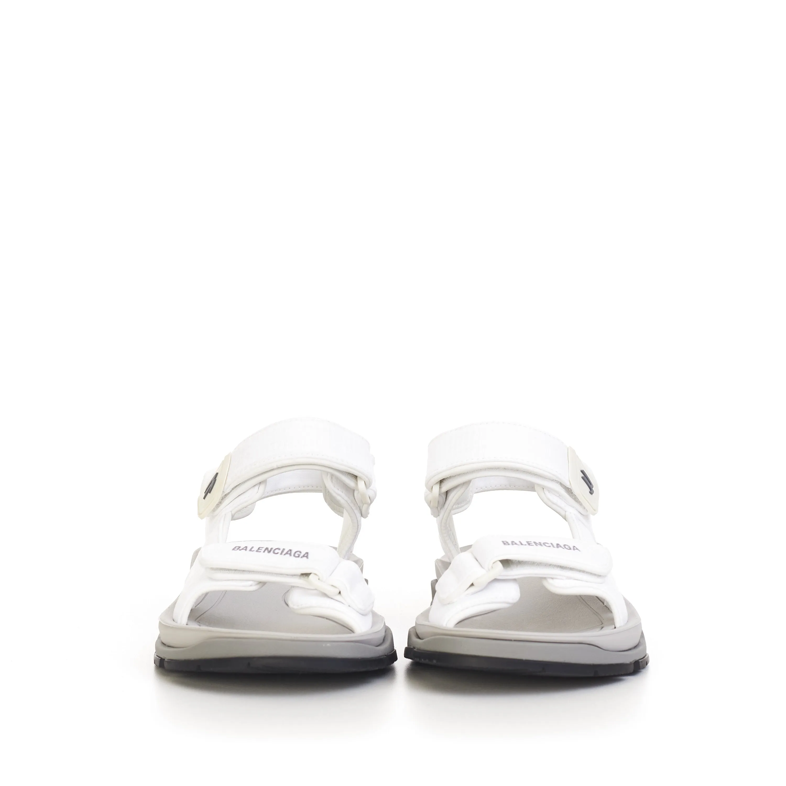 Women's Tourist Sandal In White, Grey & Black